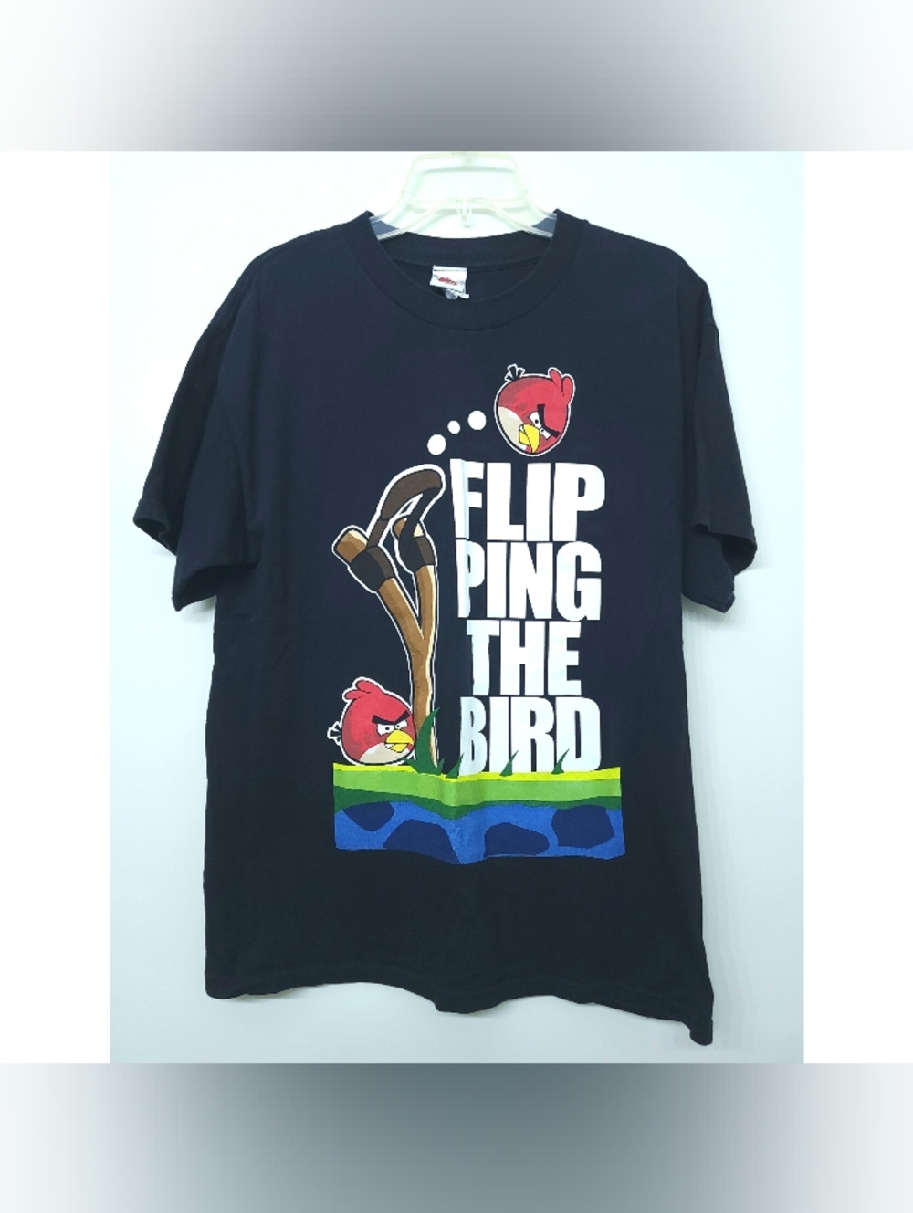 Flipping The Bird Shirt Angry Birds Large Mens Officially Licensed